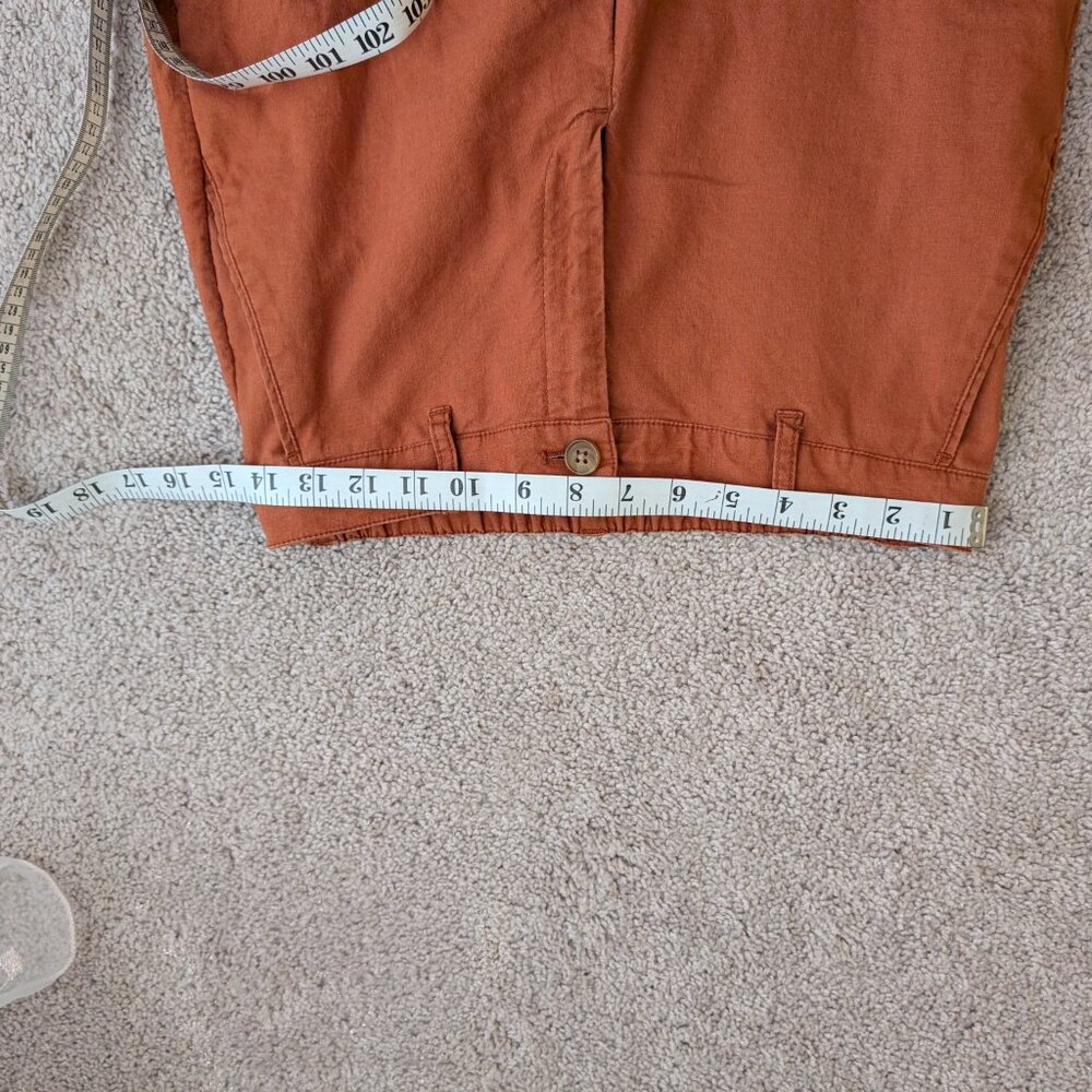 Uniqlo Women’s Burnt Orange Cotton Linen Trousers size 5 - Picture 10 of 10